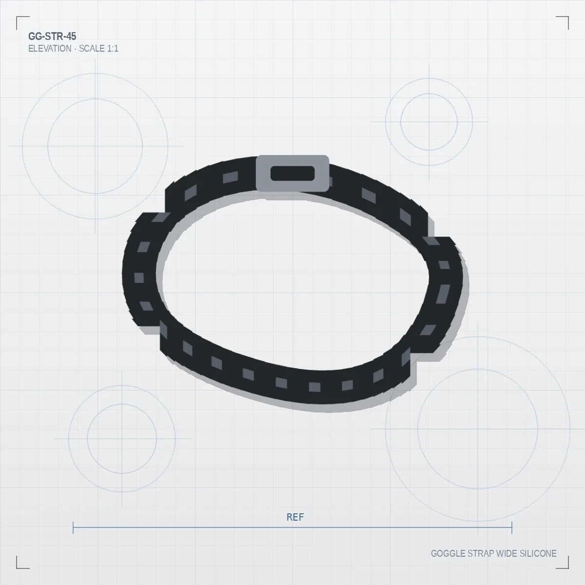 Goggle Strap Wide Silicone