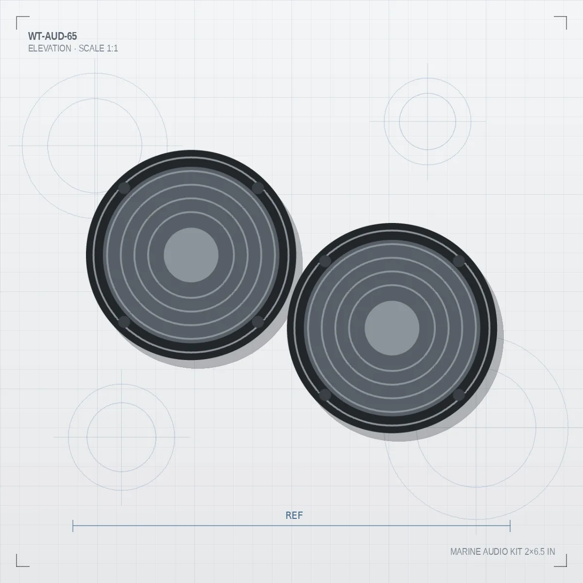 Marine Audio Kit 2×6.5 in
