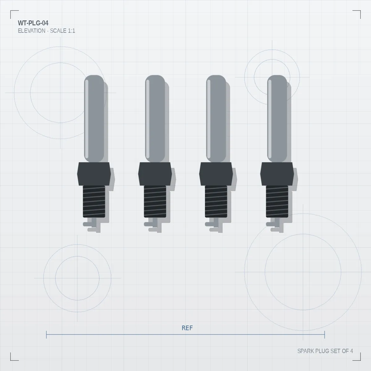 Spark Plug Set of 4