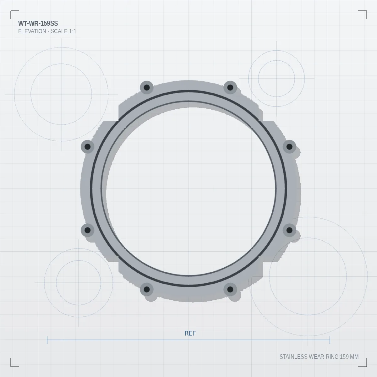 Stainless Wear Ring 159 mm